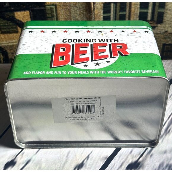Cooking With Beer Recipe Card Tin Box With Metric Conversion Chart - Picture 5 of 6
